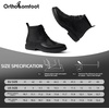 image:imageMens Orthopedic Leather Chukka Boots Comfortable Arch Support Plantar Fasciitis Tuxedo Business Dress Oxfords Flat Feet Orthotics Casual Walking Mid Top Ankle Boots for Foot and Heel Pain ReliefW1black