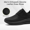 image:imageMens Orthopedic Leather Dress Shoes Casual Arch Support Plantar Fasciitis Orthotic Walking Business Oxford Comfortable High Arch Golf Tennis Work Sneakers for Foot Heel Pain ReliefW1black