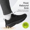image:imageMens Orthopedic Leather Dress Shoes Casual Arch Support Plantar Fasciitis Orthotic Walking Business Oxford Comfortable High Arch Golf Tennis Work Sneakers for Foot Heel Pain ReliefW1black