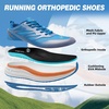 image:imageMens Orthopedic Road Running Shoes Comfort Casual Arch Support Sneakers for Plantar Fasciitis Flat Feet High Arch Orthotic Athletic Sports Tennis Work Walking Shoes for Foot amp Heel Pain ReliefW2blue