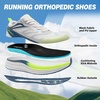 image:imageMens Orthopedic Road Running Shoes Comfort Casual Arch Support Sneakers for Plantar Fasciitis Flat Feet High Arch Orthotic Athletic Sports Tennis Work Walking Shoes for Foot amp Heel Pain ReliefW3white Blue