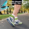 image:imageMens Orthopedic Road Running Shoes Comfort Casual Arch Support Sneakers for Plantar Fasciitis Flat Feet High Arch Orthotic Athletic Sports Tennis Work Walking Shoes for Foot amp Heel Pain ReliefW3white Blue