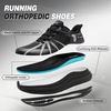 image:imageMens Orthopedic Road Running Shoes Comfortable Casual Arch Support Plantar Fasciitis Orthotic Sport Sneakers Supportive Athletic Tennis Working Walking Shoes for Foot Heel and Pain ReliefW1black