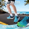 image:imageMens Orthopedic Road Running Shoes Comfortable Casual Arch Support Plantar Fasciitis Orthotic Sport Sneakers Supportive Athletic Tennis Working Walking Shoes for Foot Heel and Pain ReliefW3blue