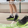 image:imageMens Orthopedic Road Running Shoes Comfortable Casual Arch Supports Plantar Fasciitis Orthotic Slip OnOff Sport Sneakers Flat Feet High Arch Tennis Work Walking Shoes for Foot Heel and Pain ReliefW1black