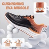 image:imageMens Orthopedic Road Running Shoes Comfortable Casual Arch Supports Plantar Fasciitis Orthotic Slip OnOff Sport Sneakers Flat Feet High Arch Tennis Work Walking Shoes for Foot Heel and Pain ReliefW2orange Black