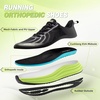 image:imageMens Orthopedic Road Running Shoes Comfortable Casual Arch Supports Plantar Fasciitis Orthotic Slip OnOff Sport Sneakers Flat Feet High Arch Tennis Work Walking Shoes for Foot Heel and Pain ReliefW1black