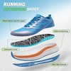 image:imageMens Orthopedic Road Running Shoes Comfortable Casual Arch Supports Plantar Fasciitis Orthotic Sports Athletic Sneakers Flat Feet High Arch Tennis Work Walking Shoes for Foot Heel and Pain ReliefW2blue