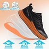 image:imageMens Orthopedic Road Running Shoes Comfortable Casual Arch Supports Plantar Fasciitis Orthotic Sports Athletic Sneakers Flat Feet High Arch Tennis Work Walking Shoes for Foot Heel and Pain ReliefW1black