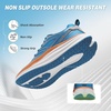 image:imageMens Orthopedic Road Running Shoes Comfortable Casual Arch Supports Plantar Fasciitis Orthotic Sports Athletic Sneakers Flat Feet High Arch Tennis Work Walking Shoes for Foot Heel and Pain ReliefW2blue