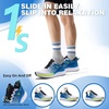 image:imageMens Orthopedic Road Running Sneakers Comfortable Casual Arch Supports Plantar Fasciitis Orthotic Sports Athletic Shoes Flat Feet High Arch Tennis Work Walking Shoes for Foot Heel and Pain ReliefW4blue White