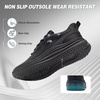 image:imageMens Orthopedic Road Running Sneakers Comfortable Casual Arch Supports Plantar Fasciitis Orthotic Sports Athletic Shoes Flat Feet High Arch Tennis Work Walking Shoes for Foot Heel and Pain ReliefW1black