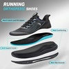 image:imageMens Orthopedic Road Running Sneakers Comfortable Casual Arch Supports Plantar Fasciitis Orthotic Sports Athletic Shoes Flat Feet High Arch Tennis Work Walking Shoes for Foot Heel and Pain ReliefW1black