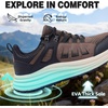 image:imageMens Orthopedic Running Shoes Comfortable Casual Arch Support Plantar Fasciitis Trekking Tennis Walking Shoes Orthotic Flat Feet Hiking Training Sports Sneakers for Foot and Heel Pain ReliefW2brown