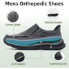 image:imageMens Orthopedic Slip On Loafers with Arch Support Comfortable Plantar Fasciitis Orthotic Shoes for Plantar Fasciitis Canvas Thick Sole Walking Shoes for Foot and Heel Pain ReliefW2black1