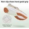 image:imageMens Orthopedic Slip On Loafers with Arch Support Comfortable Plantar Fasciitis Orthotic Shoes for Plantar Fasciitis Canvas Thick Sole Walking Shoes for Foot and Heel Pain ReliefW3khaki1