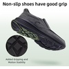 image:imageMens Orthopedic Slip On Loafers with Arch Support Comfortable Plantar Fasciitis Orthotic Shoes for Plantar Fasciitis Canvas Thick Sole Walking Shoes for Foot and Heel Pain ReliefW2black1