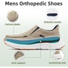 image:imageMens Orthopedic Slip On Loafers with Arch Support Comfortable Plantar Fasciitis Orthotic Shoes for Plantar Fasciitis Canvas Thick Sole Walking Shoes for Foot and Heel Pain ReliefW3khaki1