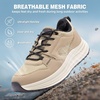 image:imageMens Orthopedic Trail Running Shoes Comfortable Casual Arch Support Plantar Fasciitis Orthotic Trekking Hiking Shoes Flat Feet Tennis Sport Athletic Fashion Sneakers for Foot and Heel Pain ReliefW2khaki