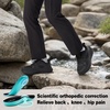 image:imageMens Orthopedic Trail Running Shoes Comfortable Casual Arch Support Plantar Fasciitis Orthotic Trekking Hiking Shoes Flat Feet Tennis Sport Athletic Fashion Sneakers for Foot and Heel Pain ReliefW1black