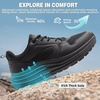 image:imageMens Orthopedic Trail Running Shoes Comfortable Casual Arch Support Plantar Fasciitis Orthotic Trekking Hiking Shoes Flat Feet Tennis Sport Athletic Fashion Sneakers for Foot and Heel Pain ReliefW1black