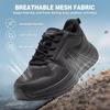 image:imageMens Orthopedic Trail Running Shoes Comfortable Casual Arch Support Plantar Fasciitis Orthotic Trekking Hiking Shoes Flat Feet Tennis Sport Athletic Fashion Sneakers for Foot and Heel Pain ReliefW1black