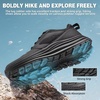 image:imageMens Orthopedic Trail Running Shoes Comfortable Casual Arch Support Plantar Fasciitis Orthotic Trekking Hiking Shoes Flat Feet Tennis Sport Athletic Fashion Sneakers for Foot and Heel Pain ReliefW1black