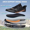image:imageMens Orthopedic Trail Running Shoes Comfortable Casual Arch Support Plantar Fasciitis Orthotic Walking Shoes Flat Feet Sport Hiking Tennis Work Fashion Sneakers for Foot and Heel Pain ReliefW1black