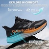 image:imageMens Orthopedic Trail Running Shoes Comfortable Casual Arch Support Plantar Fasciitis Orthotic Walking Shoes Flat Feet Sport Hiking Tennis Work Fashion Sneakers for Foot and Heel Pain ReliefW1black