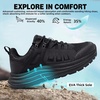 image:imageMens Orthopedic Trail Running Shoes Comfortable Casual Arch Support Plantar Fasciitis Trekking Walking Shoes Orthotic Flat Feet Sport Hiking Gym Training Sneakers for Foot and Heel Pain ReliefW1black