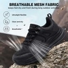 image:imageMens Orthopedic Trail Running Shoes Comfortable Casual Arch Support Plantar Fasciitis Trekking Walking Shoes Orthotic Flat Feet Sport Hiking Gym Training Sneakers for Foot and Heel Pain ReliefW1black