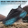 image:imageMens Orthopedic Trail Running Shoes Comfortable Casual Arch Support Plantar Fasciitis Trekking Walking Shoes Orthotic Flat Feet Sport Hiking Gym Training Sneakers for Foot and Heel Pain ReliefW1black