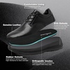 image:imageMens Orthopedic Walking Dress Shoes  Comfortable Arch Support Plantar Fasciitis Classic Formal Leather Oxford  Casual Classic Flat Feet Orthotics Sneakers for Foot and Heel Pain ReliefW1black