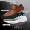 image:imageMens Orthopedic Walking Dress Shoes  Comfortable Arch Support Plantar Fasciitis Classic Formal Leather Oxford  Casual Classic Flat Feet Orthotics Sneakers for Foot and Heel Pain ReliefW2brown