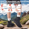 image:imageMens Orthopedic Waterproof Hiking Boots Comfortable Plantar Fasciitis Ankle Support Walking Running Mid Trekking Ankle Boots Orthotic Sport Trail Shoes for Foot and Heel Pain ReliefW1black