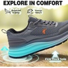 image:imageMens Orthopedic Waterproof Trail Running Shoes Arch Support Plantar Fasciitis Workout Outdoor Walking Shoes Comfortable Orthotic Flat Feet Sport Trekking Sneakers for Foot and Heel Pain ReliefW2grey