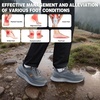 image:imageMens Orthopedic Waterproof Trail Running Shoes Arch Support Plantar Fasciitis Workout Outdoor Walking Shoes Comfortable Orthotic Flat Feet Sport Trekking Sneakers for Foot and Heel Pain ReliefW2grey