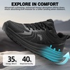 image:imageMens Orthopedic Waterproof Trail Running Shoes Arch Support Sneakers for Plantar Fasciitis Orthotic Comfort for Flat Feet Hiking Gym Sport Walking Shoes for Foot amp Heel Pain ReliefW1black