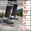 image:imageMens Orthopedic Waterproof Trail Running Shoes Arch Support Sneakers for Plantar Fasciitis Orthotic Comfort for Flat Feet Hiking Gym Sport Walking Shoes for Foot amp Heel Pain ReliefW2army Green