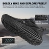 image:imageMens Orthopedic Waterproof Trail Running Shoes Arch Support Sneakers for Plantar Fasciitis Orthotic Comfort for Flat Feet Hiking Gym Sport Walking Shoes for Foot amp Heel Pain ReliefW1black