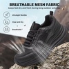 image:imageMens Orthopedic Waterproof Trail Running Shoes Comfortable Arch Support Plantar Fasciitis Cross Training Athletic Sneakers Orthotic Flat Feet Hiking Tennis Walking Sports Shoes for Foot Heel PainW1black