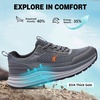 image:imageMens Orthopedic Waterproof Trail Running Shoes Comfortable Arch Support Plantar Fasciitis Cross Training Athletic Sneakers Orthotic Flat Feet Hiking Tennis Walking Sports Shoes for Foot Heel PainW2grey