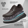 image:imageMens Orthopedic Wide Business Leather Dress Shoes  Arch Support Plantar Fasciitis Casual Formal Wingtip Oxford  Comfortable Cap Toe Orthotics Patent Tuxedo Sneakers for Foot and Heel Pain ReliefWk2brown