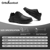 image:imageMens Orthopedic Wide Business Leather Dress Shoes  Arch Support Plantar Fasciitis Casual Formal Wingtip Oxford  Comfortable Cap Toe Orthotics Patent Tuxedo Sneakers for Foot and Heel Pain ReliefWk1black