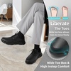 image:imageMens Orthopedic Wide Business Leather Dress Shoes  Arch Support Plantar Fasciitis Casual Formal Wingtip Oxford  Comfortable Cap Toe Orthotics Patent Tuxedo Sneakers for Foot and Heel Pain ReliefWk1black