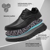 image:imageMens Orthopedic Wide Business Leather Dress Shoes  Arch Support Plantar Fasciitis Casual Formal Wingtip Oxford  Comfortable Cap Toe Orthotics Patent Tuxedo Sneakers for Foot and Heel Pain ReliefWk1black