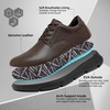 image:imageMens Orthopedic Wide Business Leather Dress Shoes  Arch Support Plantar Fasciitis Formal Wingtip Oxford  Comfortable Casual Orthotics Flat Feet Patent Tuxedo Sneakers for Foot and Heel Pain ReliefWk2brown