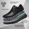 image:imageMens Orthopedic Wide Business Leather Dress Shoes  Arch Support Plantar Fasciitis Formal Wingtip Oxford  Comfortable Casual Orthotics Flat Feet Patent Tuxedo Sneakers for Foot and Heel Pain ReliefWk1black