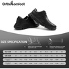 image:imageMens Orthopedic Wide Business Leather Dress Shoes  Arch Support Plantar Fasciitis Formal Wingtip Oxford  Comfortable Casual Orthotics Flat Feet Patent Tuxedo Sneakers for Foot and Heel Pain ReliefWk1black