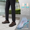image:imageMens Orthopedic Wide Business Leather Dress Shoes  Arch Support Plantar Fasciitis Formal Wingtip Oxford  Comfortable Casual Orthotics Flat Feet Patent Tuxedo Sneakers for Foot and Heel Pain ReliefWk2brown